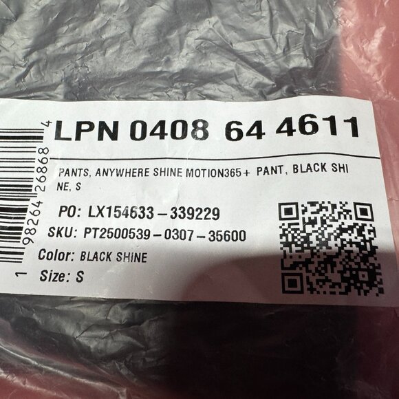 BNWT Anywhere Shine Motion365+ Split Hem Legging, Black Shine, Small - Picture 8 of 8